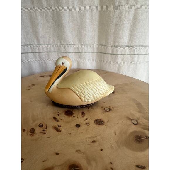 Vintage Jasco Pelican Bird Figurine Soft Sculpture Taiwan Mid Century Decor - Picture 1 of 6